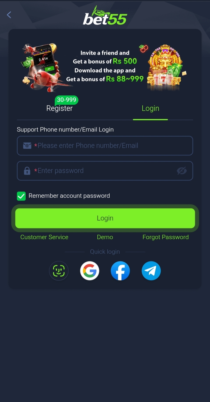 Login 55 Bet