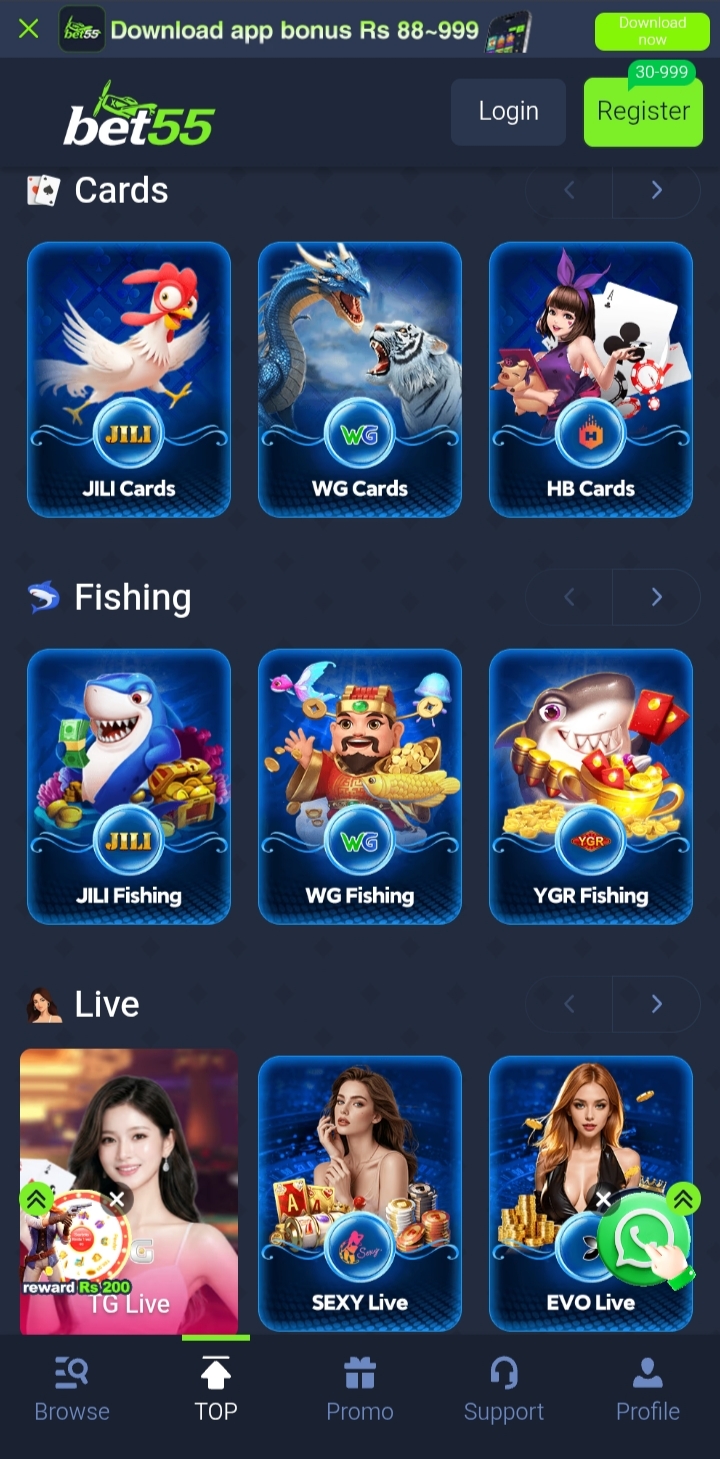 55 Bet Game